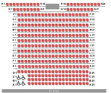 Winston Churchill Theatre full seat plan